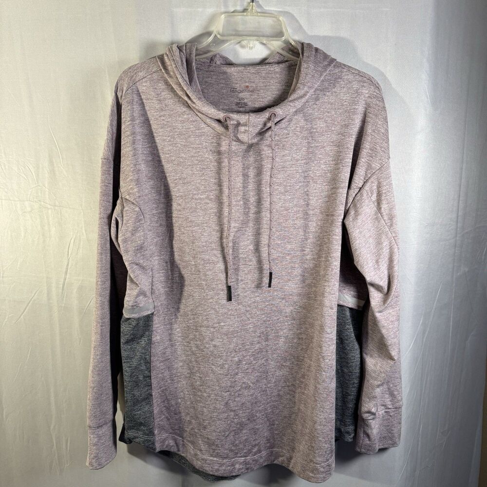 Tangerine Women’s Large Mauve Gray Hoodie Pullover Sweatshirt